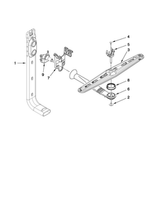 Upper Wash And Rinse Parts Diagram and Parts List for CDB7000AWW2  Magic Chef Dishwasher
