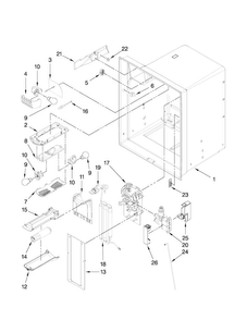 Refrigerator Liner Parts Diagram and Parts List for AFI2538AEB3  Amana Refrigerator