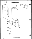 COMPRESSOR PARTS Diagram and Parts List for ES-108-2S P6723114R Amana Air Conditioner