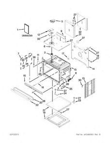 Lower Oven Parts Diagram and Parts List for MEW9630AB00  Maytag Wall Oven