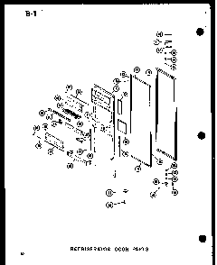 Refrigerator Door Parts Diagram and Parts List for SRI19W-P60350-36W  Amana Refrigerator