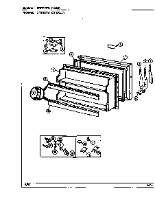Freezer Door Diagram and Parts List for CT19X7W DC67A Crosley Refrigerator