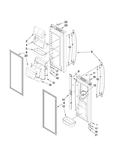 Refrigerator Door Parts Diagram and Parts List for MFI2269VEM7  Maytag Refrigerator
