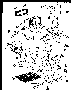 Compressor Diagram and Parts List for SRI19F-L-P7700004WL  Amana Refrigerator
