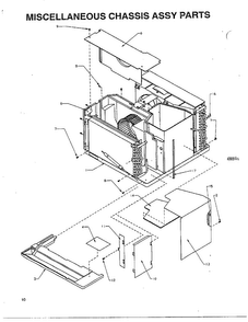 Misc. Chassis Assy Parts Diagram and Parts List for P1200801R  Amana Air Conditioner