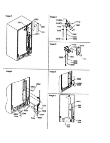 Cabinet Back Diagram and Parts List for SRD20S4W-P1190816WW  Amana Refrigerator