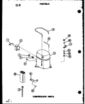 COMPRESSOR PARTS Diagram and Parts List for 8P-5L P5497321R Amana Air Conditioner