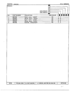 Racks Page 2 Diagram and Parts List for DWU7300A  Maytag Dishwasher