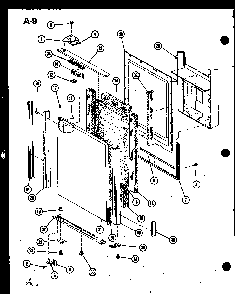 Upper Freezer Door Diagram and Parts List for SRI19F-1-A-P75400-6WA  Amana Refrigerator