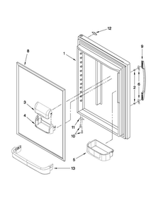 Refrigerator Door Parts Diagram and Parts List for MBR1953XES2  Maytag Refrigerator