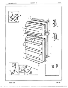 Doors/misc Diagram and Parts List for 18060A  Admiral Refrigerator