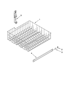 Upper Rack And Track Parts Diagram and Parts List for MDB4630AWB5  Maytag Dishwasher
