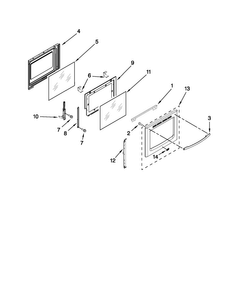 Door Parts Diagram and Parts List for MGR8880AB0  Maytag Range