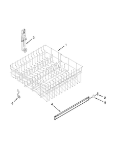Upper Rack And Track Parts Diagram and Parts List for MDBH949PAB3  Maytag Dishwasher