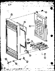 Control Panel Diagram and Parts List for RL6-10ET P76383-1M Amana Microwave