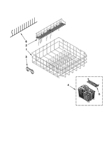 Lower Rack Parts Diagram and Parts List for MDB8959AWW2  Maytag Dishwasher