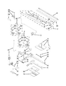 Manifold Parts Diagram and Parts List for MGT8655XW03  Maytag Range