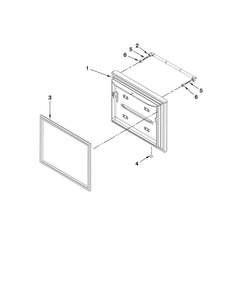 Freezer Door Parts Diagram and Parts List for JFC2290VEP10  Jenn-Air Refrigerator