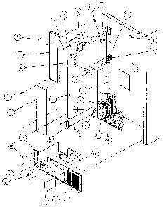 Cabinet Back Diagram and Parts List for TXI21R-P1168002W  Amana Refrigerator