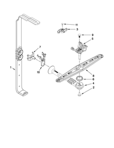 Upper Wash And Rinse Parts Diagram and Parts List for MDB4709AWB4  Maytag Dishwasher