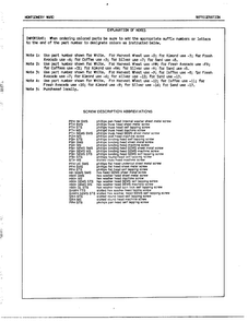 Explanation Of Notes Diagram and Parts List for 21954A  Admiral Refrigerator