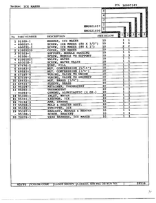 Ice Maker Page 2 Diagram and Parts List for HMG621657  Admiral Refrigerator