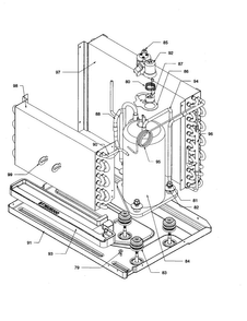 Compressor Diagram and Parts List for AC05087M1D-P1225002R  Amana Air Conditioner