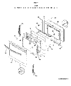 Door Diagram and Parts List for 79092643810  Kenmore Range