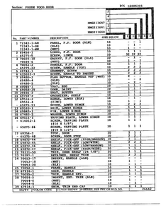 Fresh Food Door Page 2 Diagram and Parts List for 211640  Admiral Refrigerator