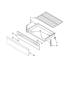 Drawer & Broiler Parts Diagram and Parts List for MGR7775WB1  Maytag Range