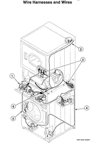 Wire Harness Diagram and Parts List for LTSA9AWN  Speed Queen Washer Dryer Combo
