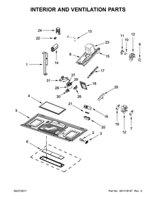 Part Location Diagram of W10908575 Whirlpool BASE