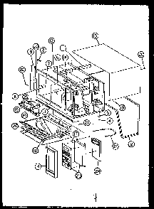 Antenna/keyboard Assembly Diagram and Parts List for MPS229-10 MN01 Caloric Microwave