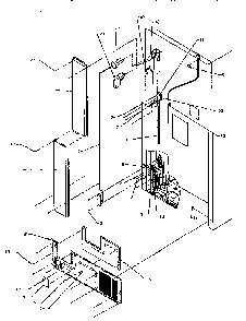 Cabinet Back Diagram and Parts List for TV18S3W-P1194901W  Amana Refrigerator