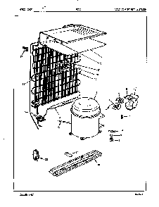 Unit Compartment & System Diagram and Parts List for RC10SM 86S00 Maytag Refrigerator