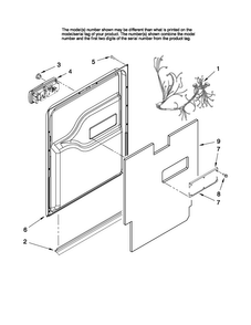 Door And Latch Parts Diagram and Parts List for JDB2150AWP1  Jenn-Air Dishwasher