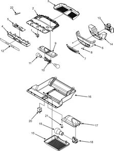 Controls Diagram and Parts List for ABD2233DEW0  Amana Refrigerator