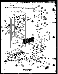 Section 6 Diagram and Parts List for ESUF16C P60345-81W Amana Freezer