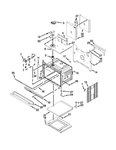 Upper Oven Parts Diagram and Parts List for MEW9630AB00  Maytag Wall Oven
