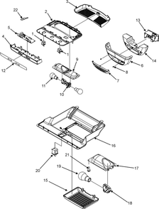 Controls Diagram and Parts List for AFF2534FEW0  Amana Refrigerator