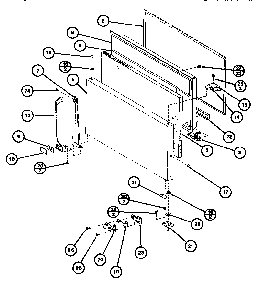 Freezer Door Diagram and Parts List for TL18G-P75535-10W  Amana Refrigerator