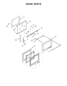 Door Parts Diagram and Parts List for JDS1750FS0  Jenn-Air Range