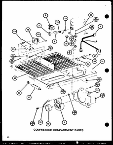 Compressor Compartment Parts (tm20h/p7711011w) (tm20h/p7711012w) (tr20h/p7711013w) (tr20h/p7711014w) (tc20h/p7711015w) (tc20h/p7711016w) Diagram and Parts List for TM18H-P7711005W  Amana Refrigerator