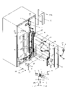 Cabinet Back Diagram and Parts List for SRDE528SW-P1184901WW  Amana Refrigerator