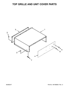 Top Grille And Unit Cover Parts Diagram and Parts List for JS42NXFXDE01  Jenn-Air Refrigerator