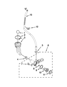 Pump Parts Diagram and Parts List for MHW7000XR0  Maytag Washer