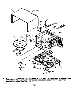 Cabinet Diagram and Parts List for 56566201692  Kenmore Microwave
