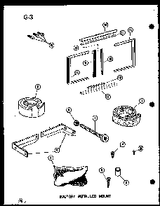 Factory Installed Mount Diagram and Parts List for ES218-3HEL P67535-9R Amana Air Conditioner