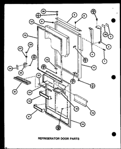 Refrigerator Door Parts 3 Diagram and Parts List for IC3H-P7621307W-TM  Amana Refrigerator