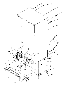 Drain And Rollers Diagram and Parts List for SRD325S5W-P1199401WW  Amana Refrigerator